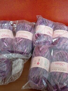 MODA•DEA Gleam Purple Multi Yarn - Lot of 10 Skeins